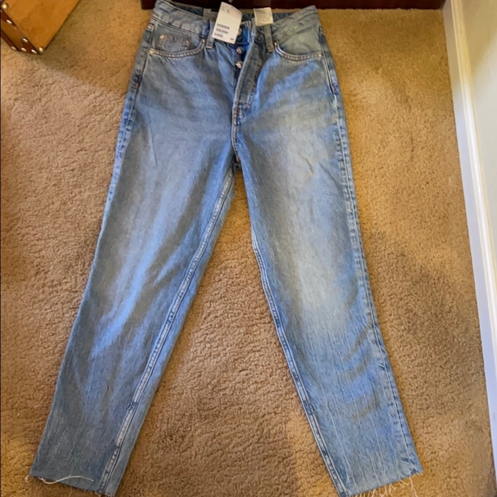 High waist mom jeans.